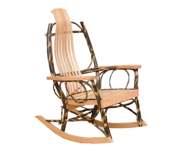 Flat Arm Hickory Rocker