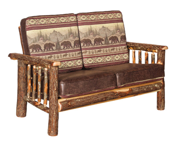Love Seat with Wood Arms