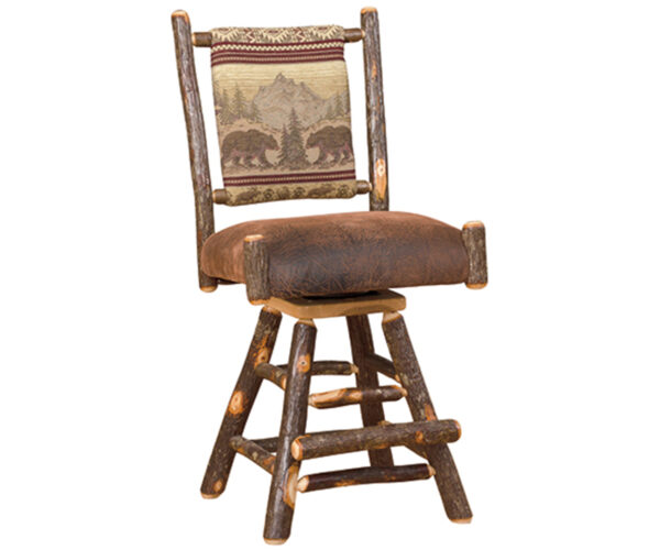 Straight Back Swivel Barstool