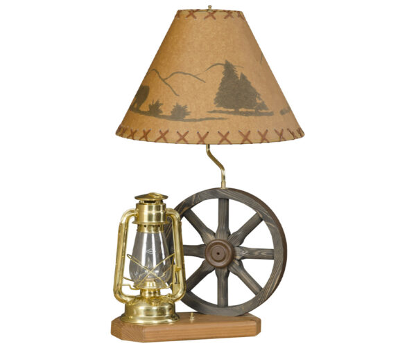 Wagon Wheel Lamp